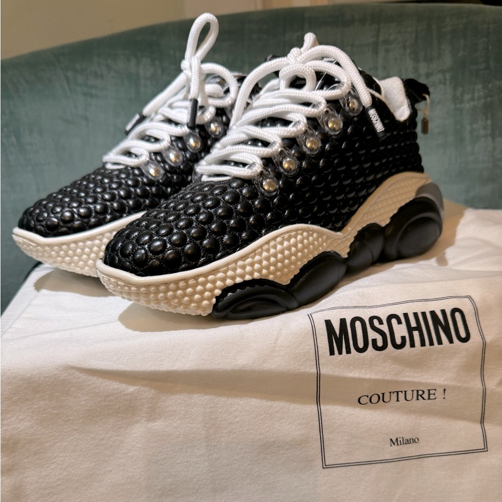 Moschino Shoes. Size EU 36 (US 6). Color Black/White
